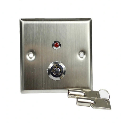 Knopf-Schlüsselschalter des SS-Platten-Ausgangs-Druckknopf-3A DC12V mit LED