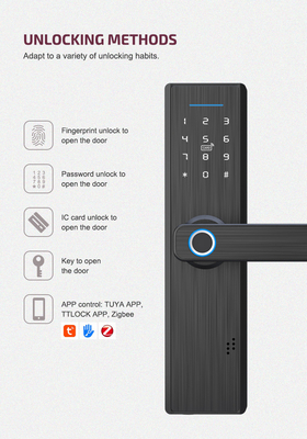 Inländisches Wertpapier-Fingerabdruck-intelligentes Türschloss Wifi-Passwort-Karte Tuya-Hotel-intelligenter Verschluss