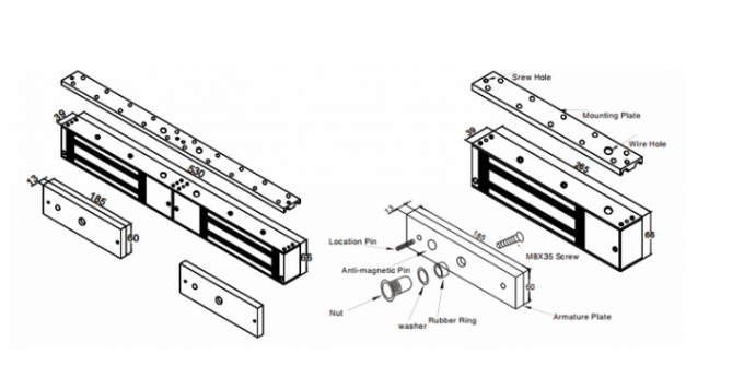 Ausfallungs-sicheres elektromagnetisches Türschloss 1200 lbs LED für gleitendes Door-JS-500DS