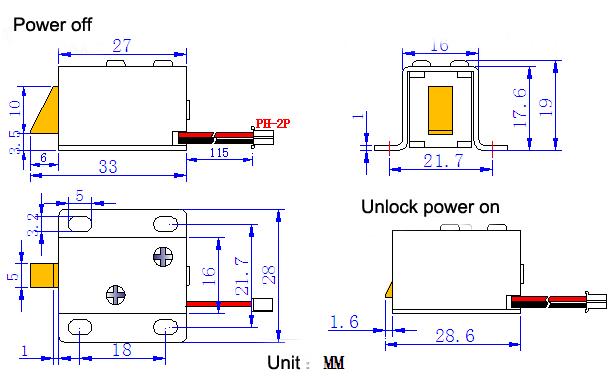 Magnetisches Kabinett des kleinsten Solenoidverschlusses schließt für irgendeine Art Schließfach, niedrigere Energie zu