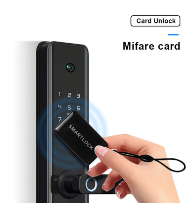 Elektronisches biometrisches Fingerabdruck-Türschloss-Aluminiumlegierung WiFis mit Kamera/Tuya-App