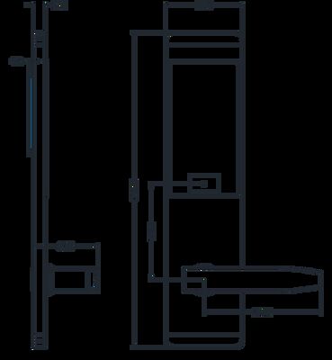 RFID-Hotellschlösser aus Edelstahl mit 1 Sekunde Startzeit und 200 Gäste-Kartekapazität für schlüsselloses Eingangssystem
