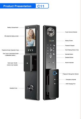 TUYA APP 3D Gesichtserkennung Fingerabdruck Smart Lock