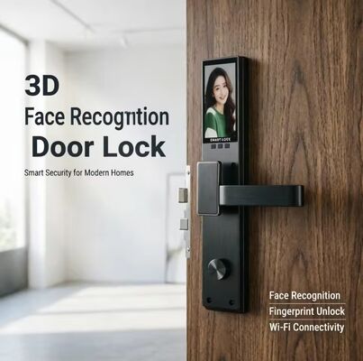 Wasserdichtes Smart Lock Echtzeit Video 3D Gesichtserkennung Smart Fingerprint Lock