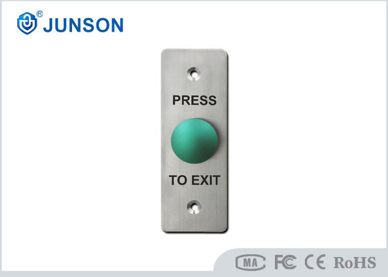 JUNSON JS-DM403 Dome Emergency Exit Push Button Stainless Steel 12V DC NO NC 115x40mm Wide Plate