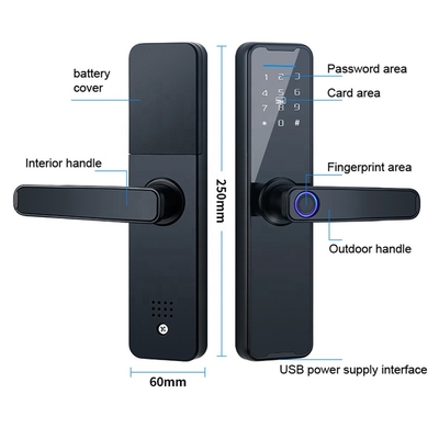 FCC nehmen Stärke Tuya APP Digital Smart-Türschloss-50mm von Türschloss Fingerabdrücke