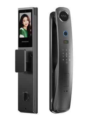 Smart-Gesichtserkennung Türschloss mit Fingerabdruckzugang, Video-Intercom & Tuya App