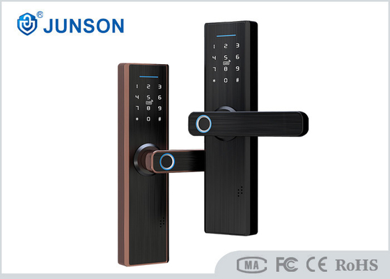 Karten-Fingerabdruck-Türschloss-Aluminiumlegierungs-Griff-rotes Kupfer Tuya APP IC