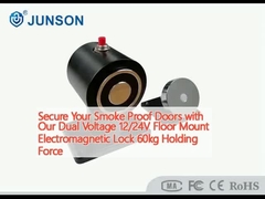 Sichern Sie Ihre rauchdichten Türen mit unserer Doppelspannung 12/24V Fußboden Montage elektromagnetische Schloss 60kg Haltekraft